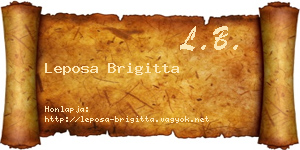 Leposa Brigitta névjegykártya