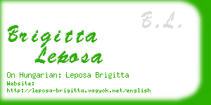 brigitta leposa business card